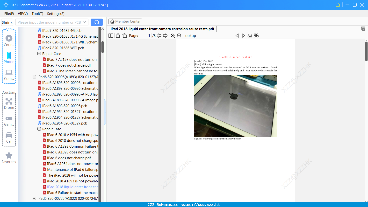 IPad 2018 Liquid Enter Front Camera Corrosion Cause Resta